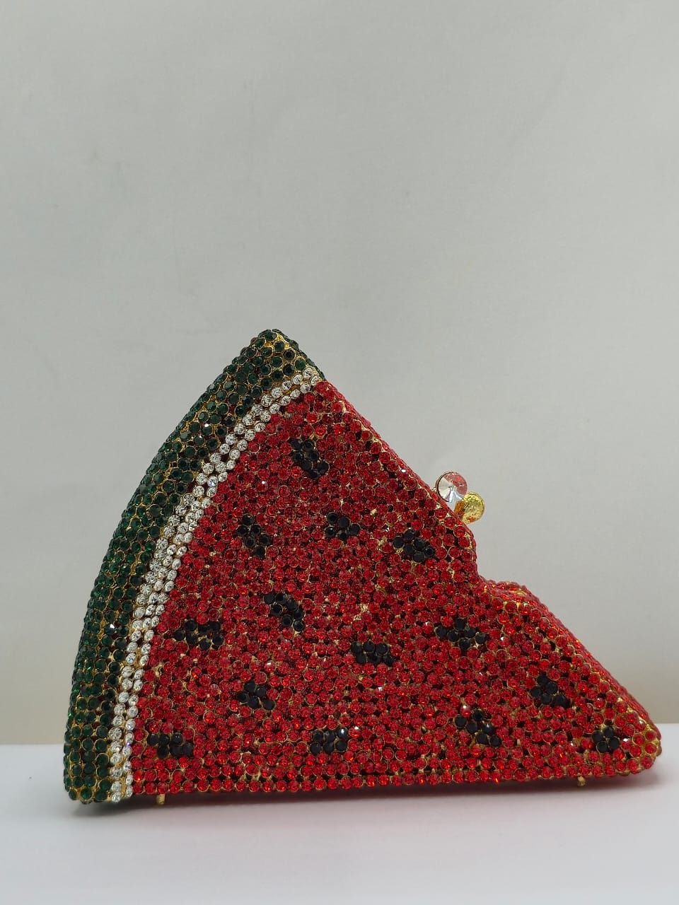 Watermelon Slice Crystal Clutch