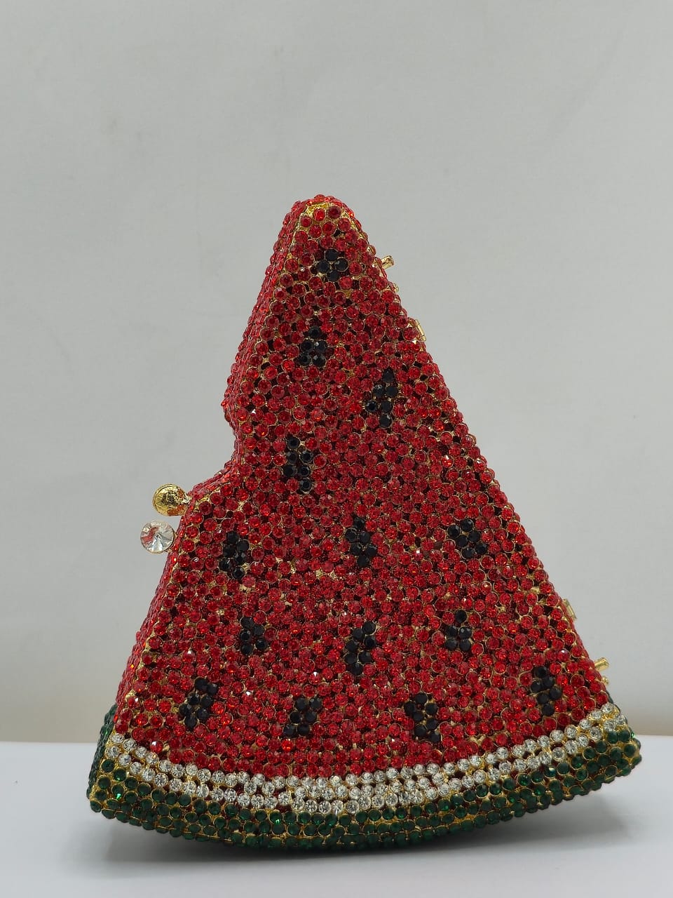 Watermelon Slice Crystal Clutch