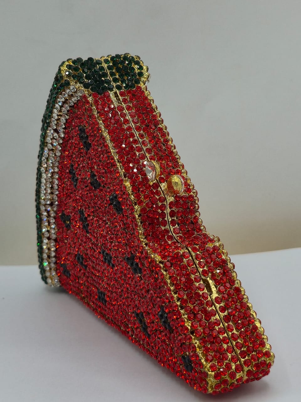 Watermelon Slice Crystal Clutch