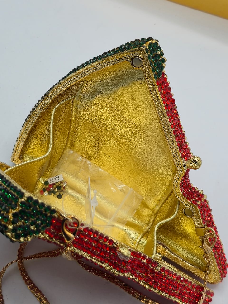 Watermelon Slice Crystal Clutch