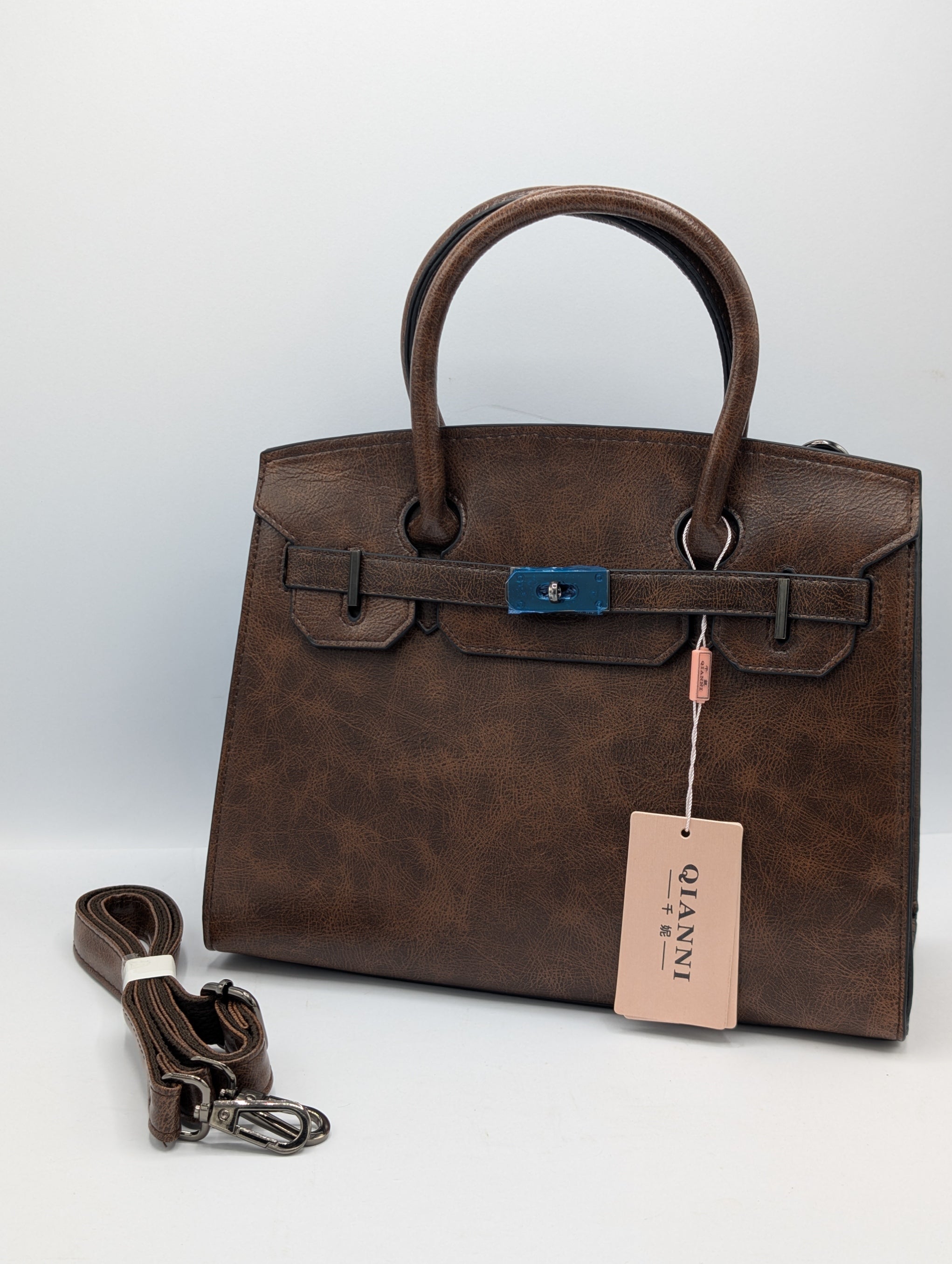 Vintage-Style Structured Satchel