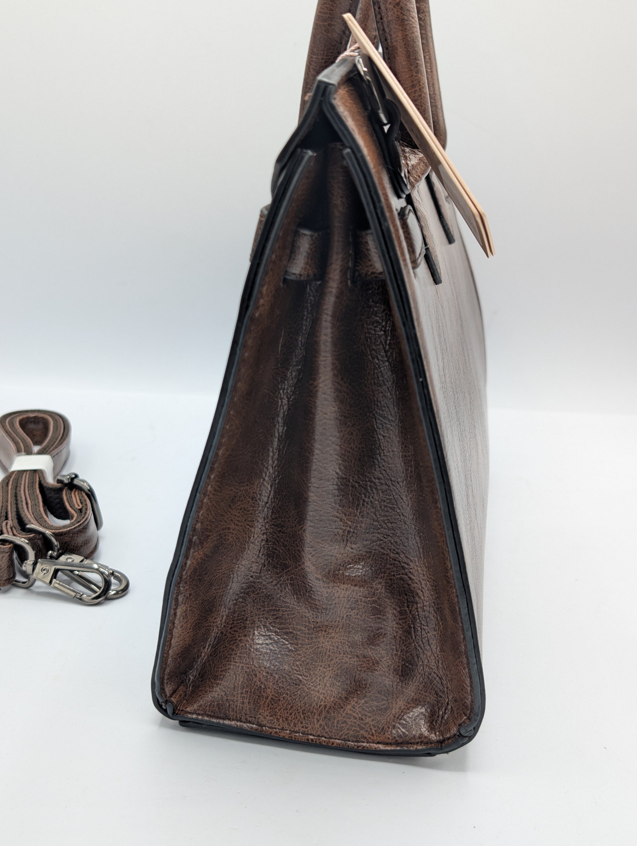 Vintage-Style Structured Satchel