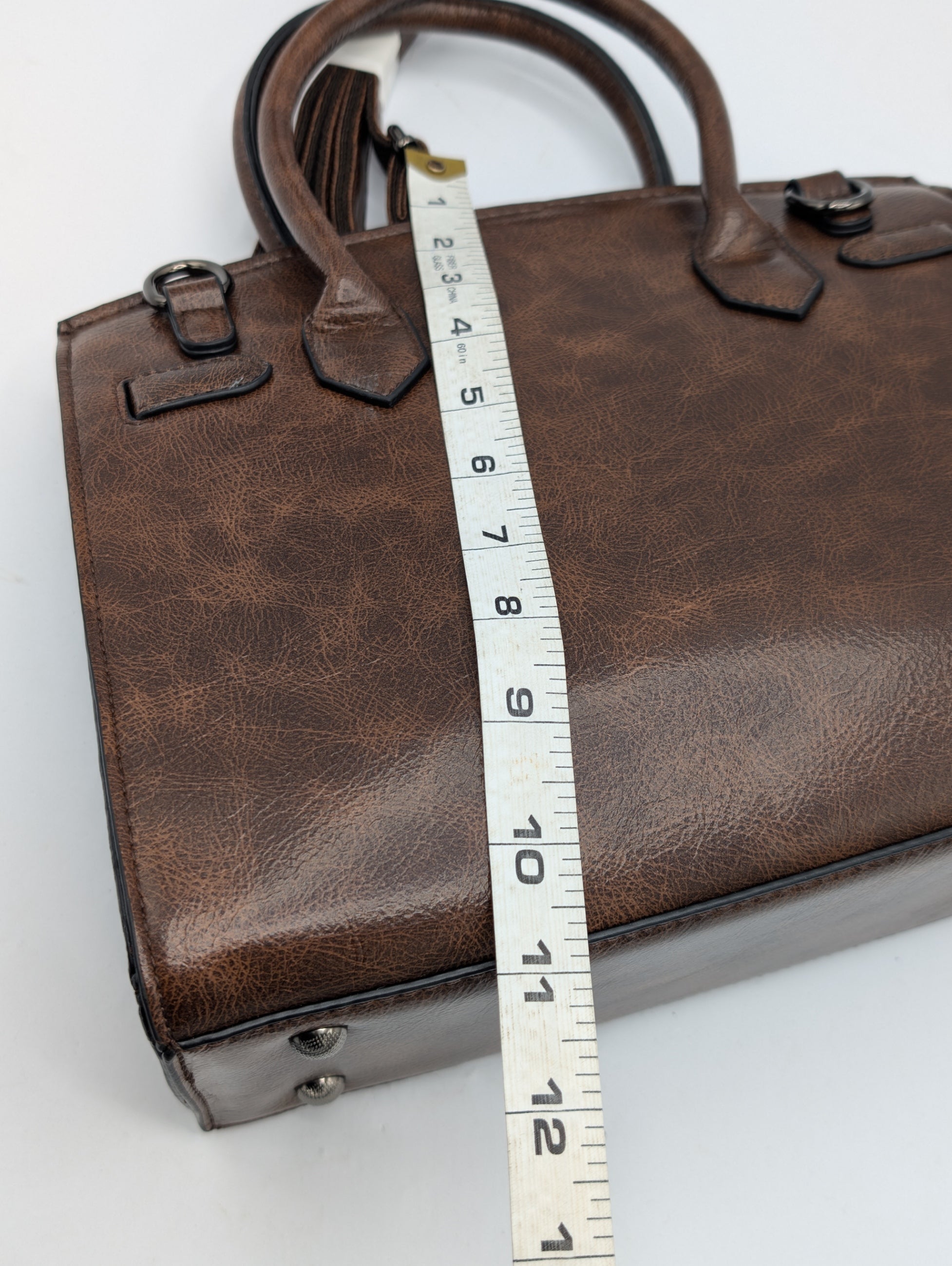 Vintage-Style Structured Satchel