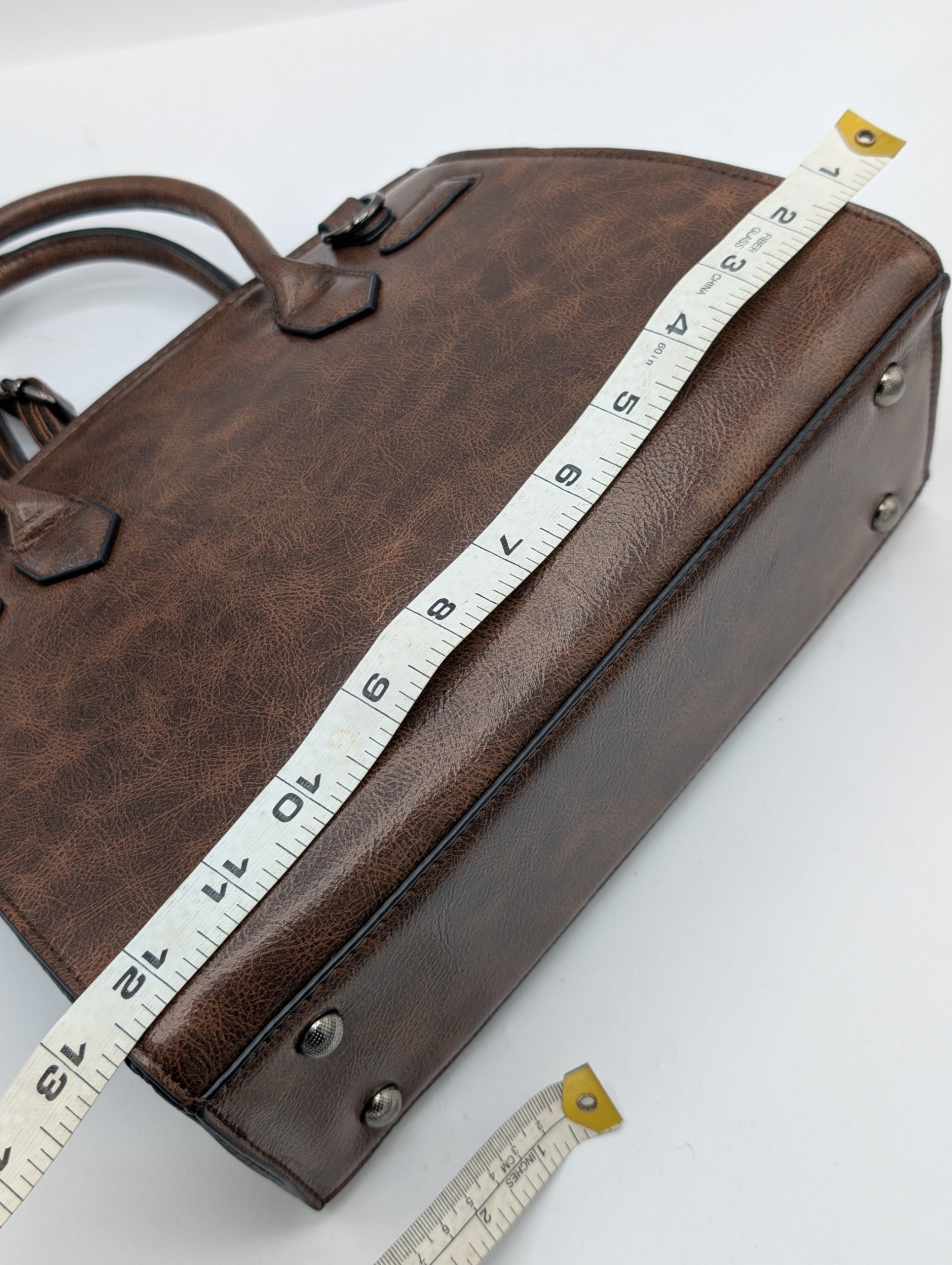 Vintage-Style Structured Satchel