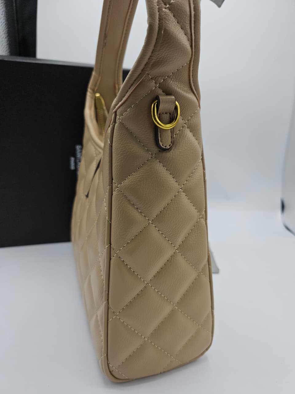 Saint Laurent brown quilted leather