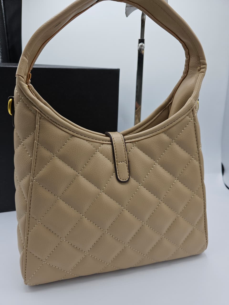 Saint Laurent brown quilted leather