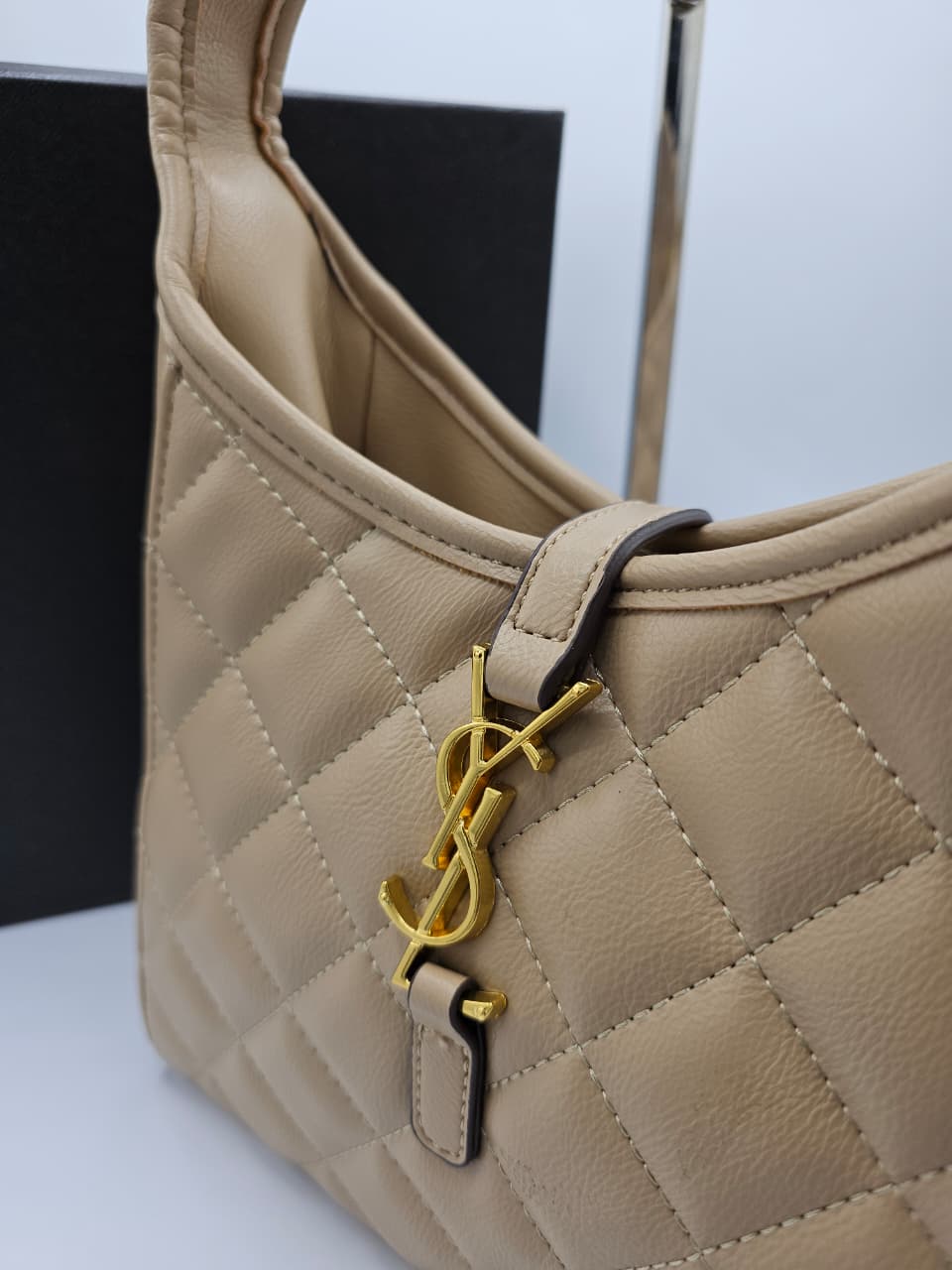 Saint Laurent brown quilted leather
